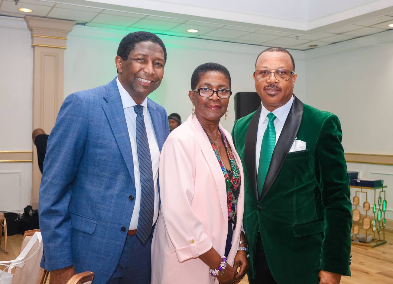 Honorees gathered at an evening celebration