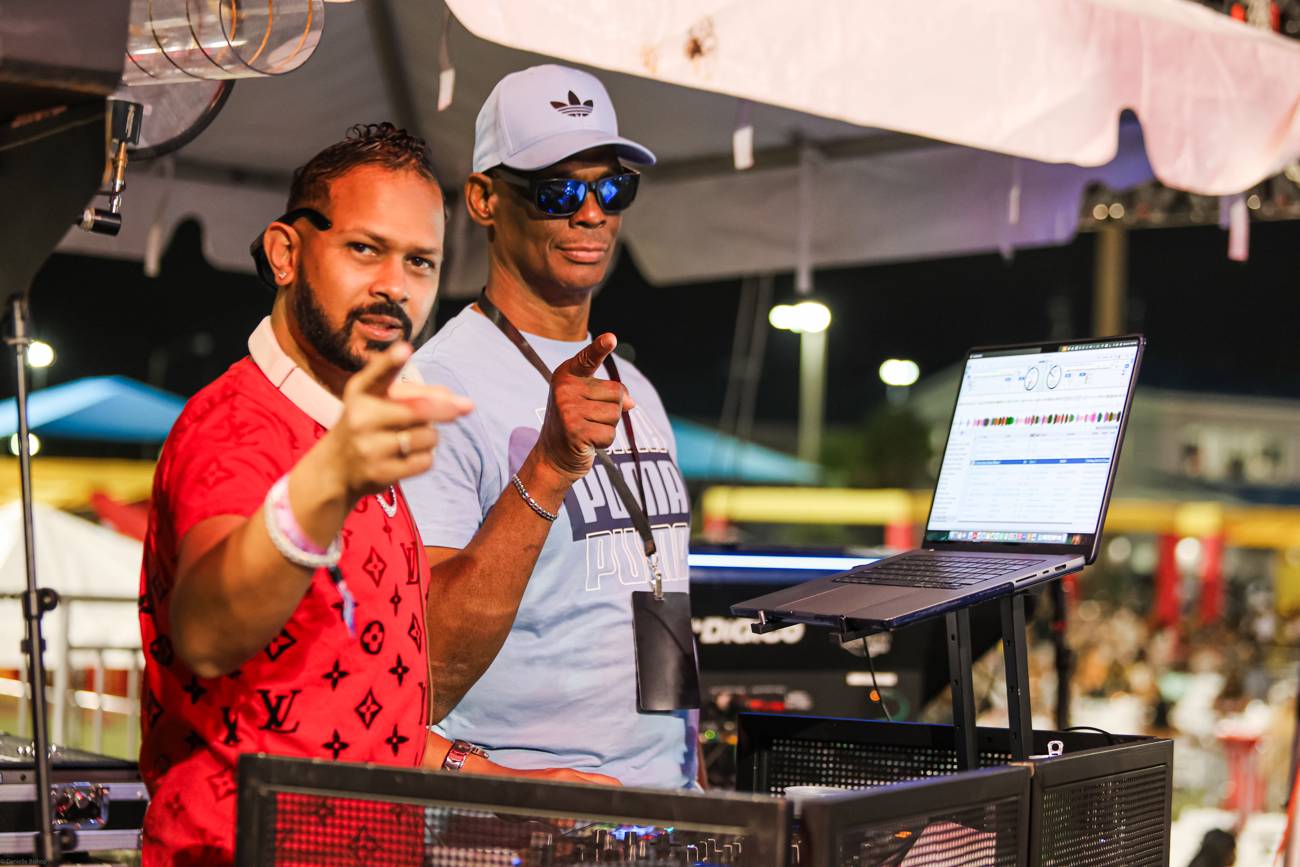 A DJ and MC working an outdoor community event